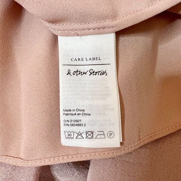 & Other Stories Blush Crepe Women’s Fairy Maxi Overlay Skirt M - Picture 7 of 12